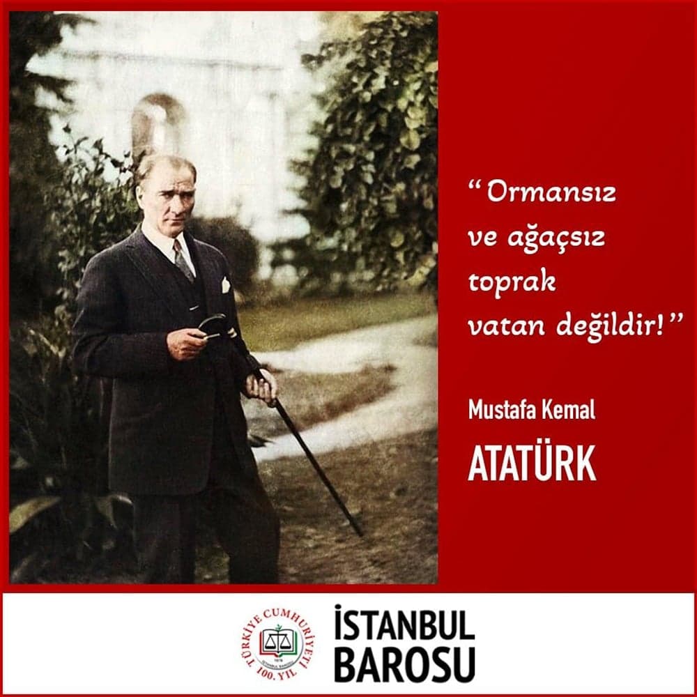 "Ormansız ve ağaçsız toprak vatan değildir"