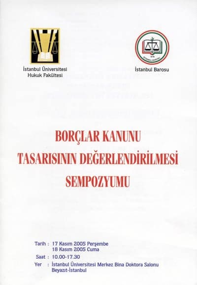 “Borçlar Kanunu Tasarısı” Sempozyumda Değerlendirilecek