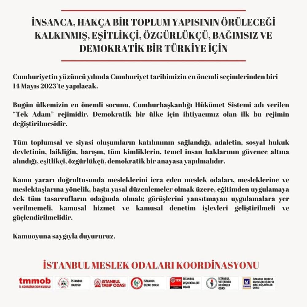 Kalkınmış, Eşitlikçi, Özgürlükçü, Bağımsız ve Demokratik Bir Türkiye İçin