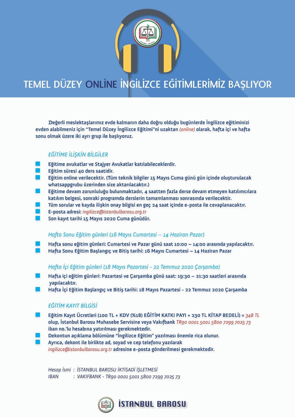 Temel Düzey Online İngilizce Eğitimlerimiz Başlıyor
