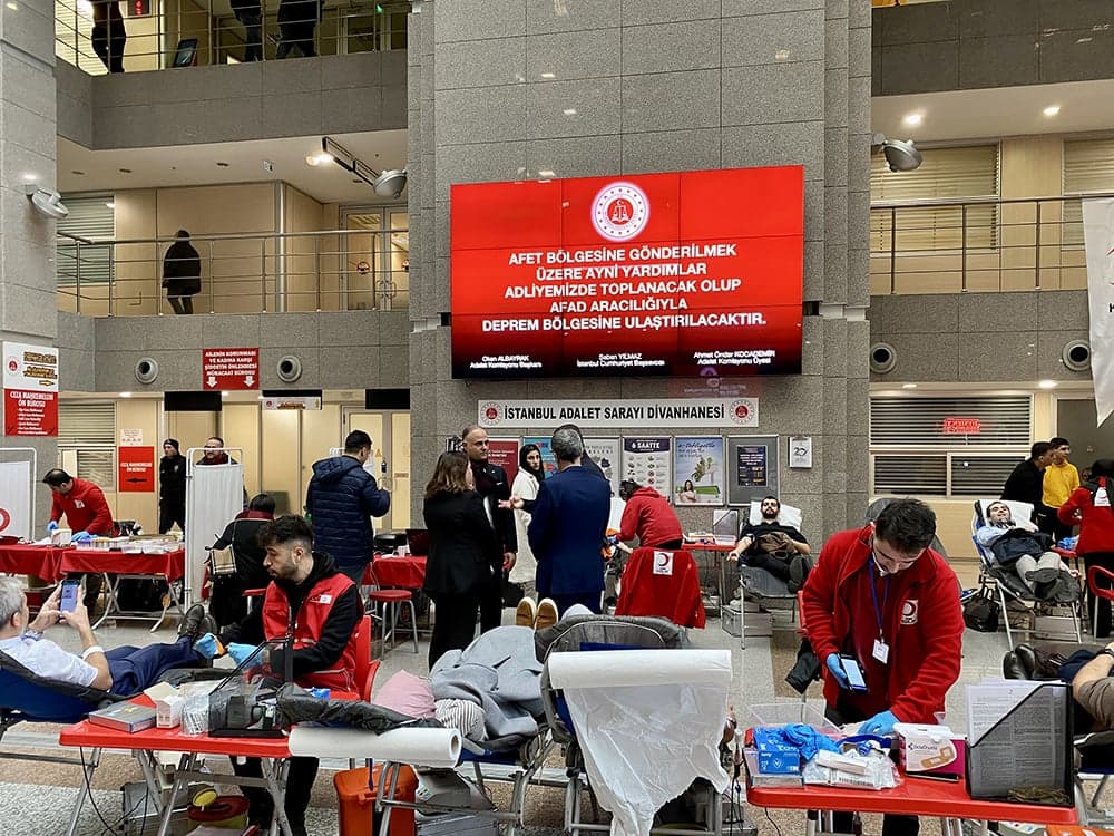 Çağlayan Adliyesi’nde Kan Bağış Noktası Kuruldu