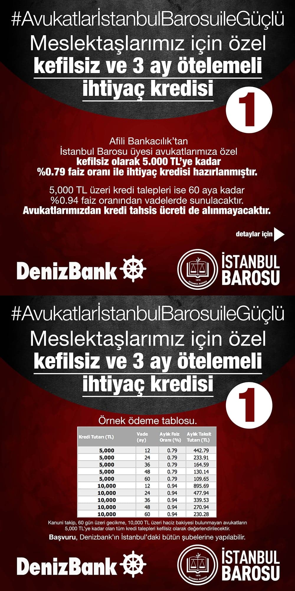 Meslektaşlarımız İçin Özel Kefilsiz ve 3 Ay Ötelemeli İhtiyaç Kredisi