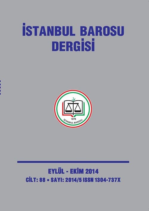 İstanbul Barosu Dergisi 2014-5 Eylül-Ekim Sayısı Çıktı

