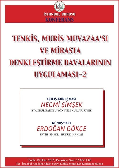 Tenkis, Muris Muvazaa'sı Ve Mirasta Denkleştirme Davalarının Uygulaması - 2