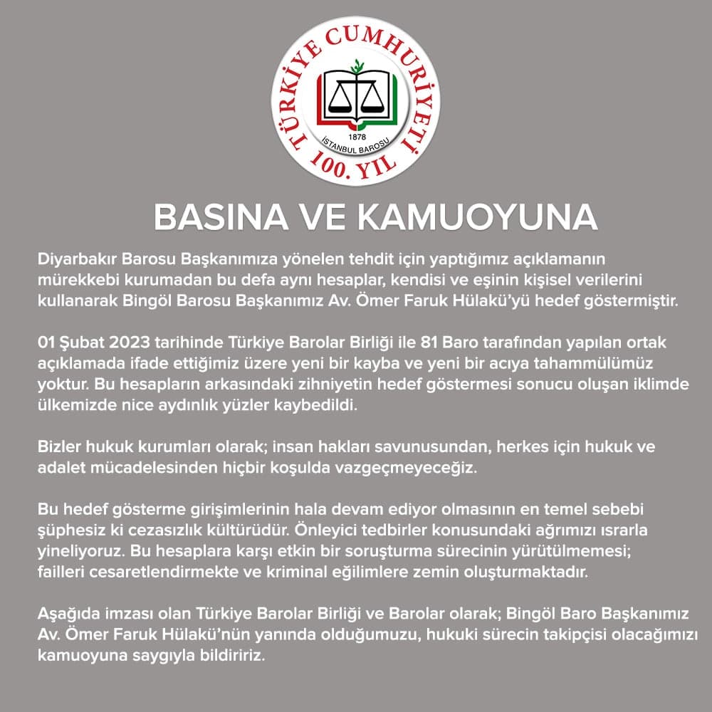 Basına ve Kamuoyuna