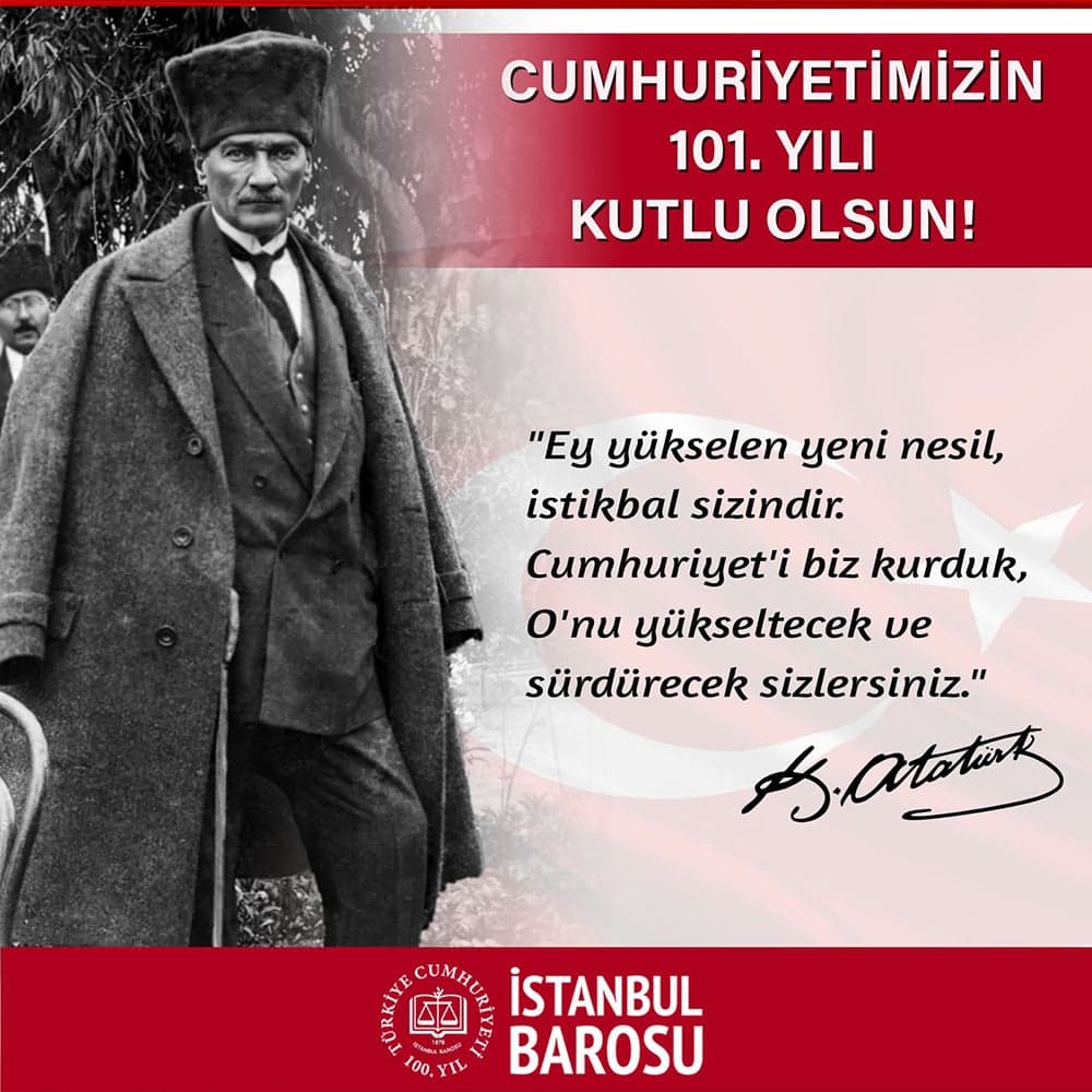 Cumhuriyetimizin 101. Yılı Kutlu Olsun!