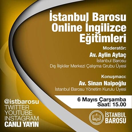 İstanbul Barosu Online İngilizce Eğitimleri