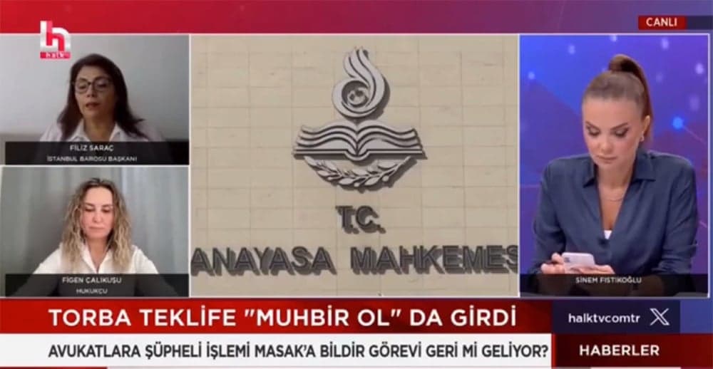 Baro Başkanımız Av. Filiz Saraç: AYM’nin iptal ettiği “Avukatlara MASAK’a Bilgi Verme Yükümlülüğü Getiren” teklif geri çekilmelidir!