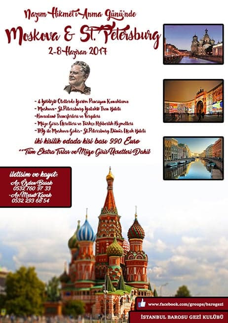 Nazım Hikmet'i Anma Gününde Moskova ve St. Petersburg