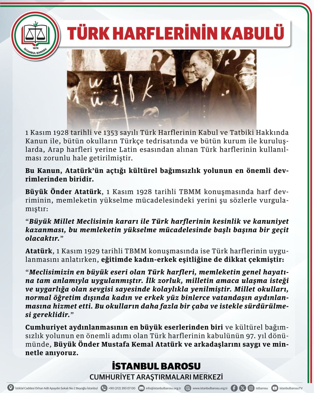 Türk Harflerinin Kabulü