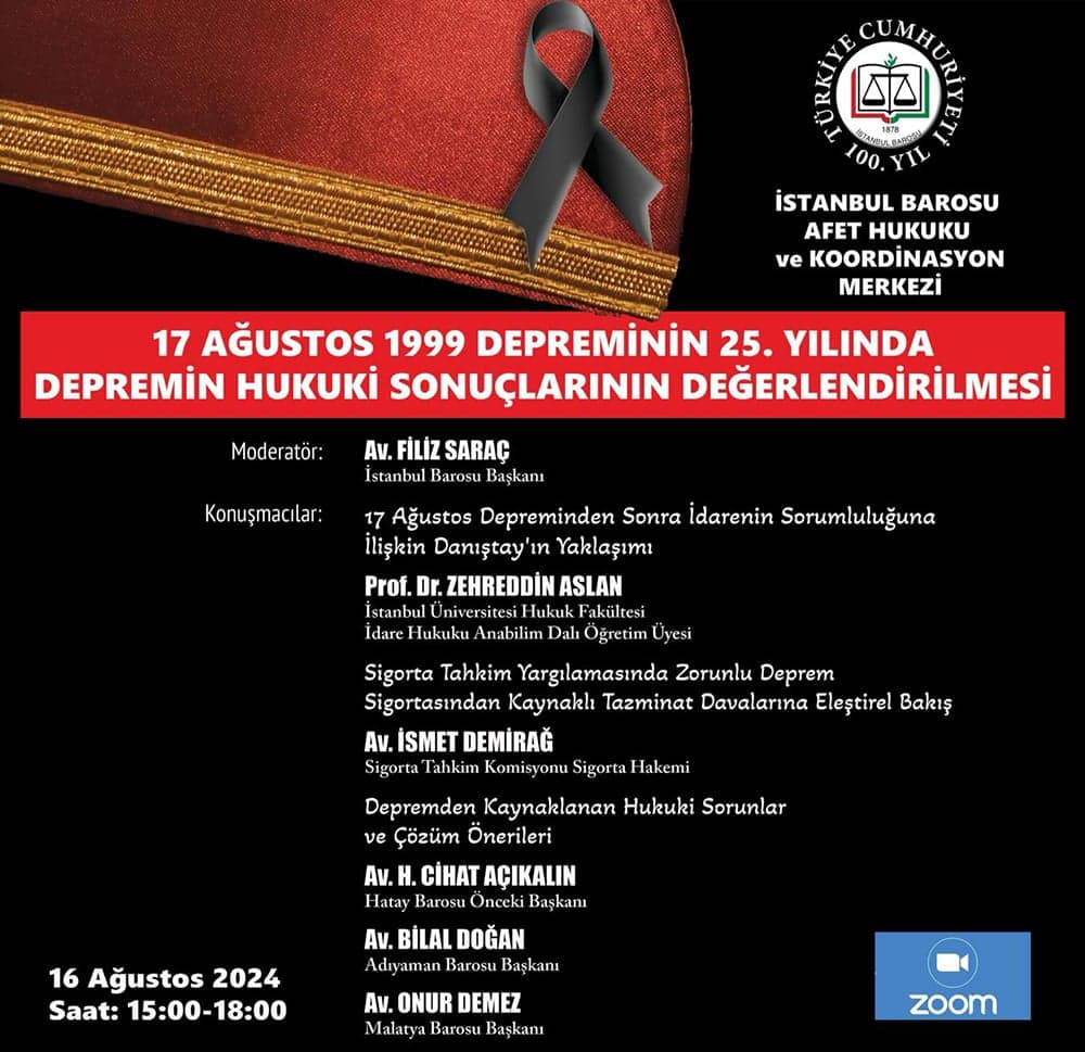 17 Ağustos Depreminin 25. Yılında Depremin Hukuki Sonuçlarının Değerlendirilmesi