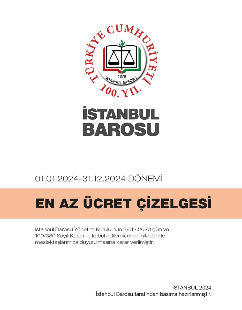 2024 yılı En Az Ücret Çizelgesi Yayınlandı