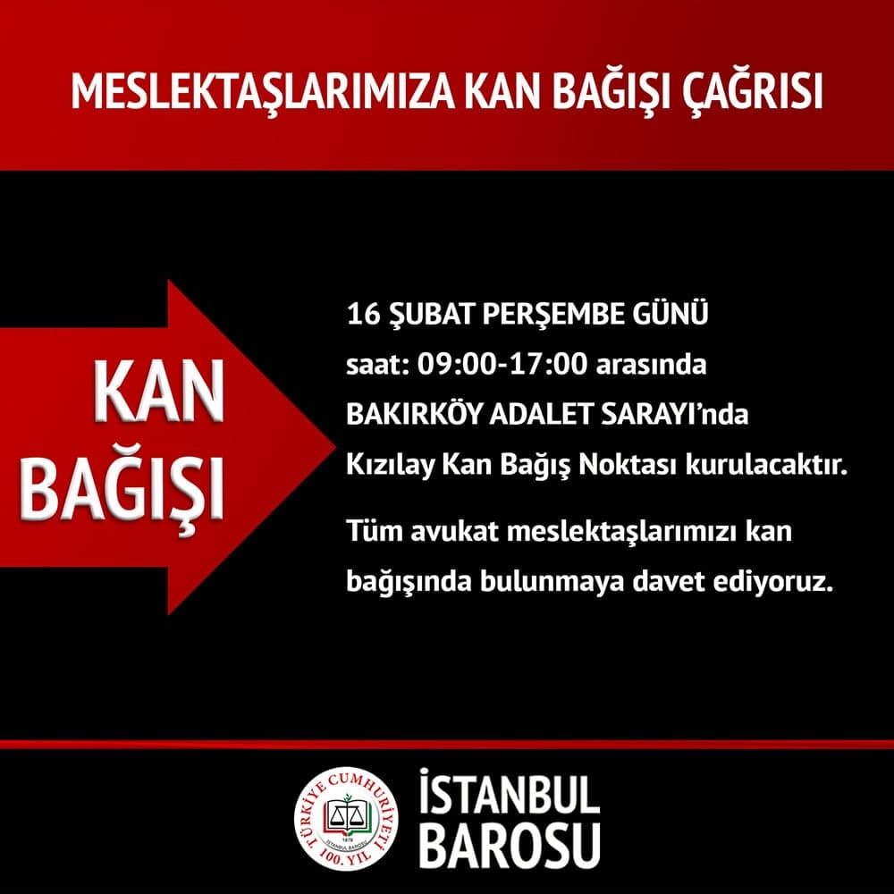 Meslektaşlarımıza Kan Bağışı Çağırısı