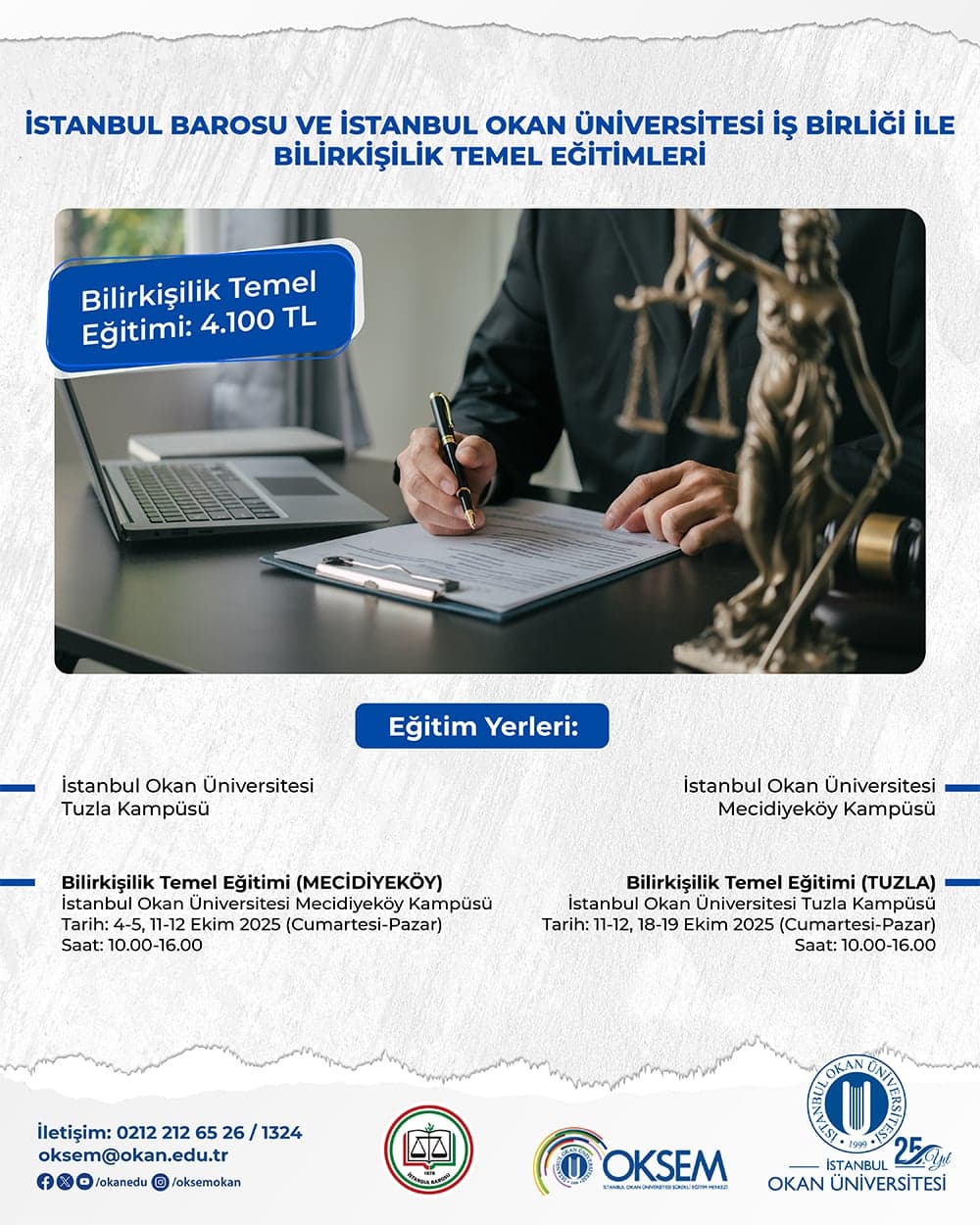 İstanbul Barosu ve İstanbul Okan Üniversitesi İş Birliği ile Bilirkişilik Temel Eğitimleri