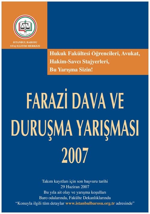 Farazi Dava Yarışması 2007 Konusuyla İlgili Açıklama