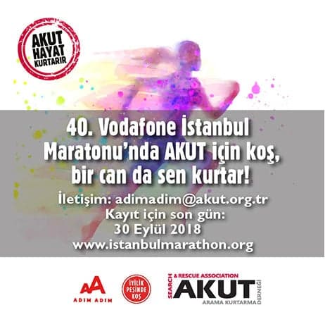 AKUT, Adım Adım Projesi'nde yer alıyor siz de destek verin, bağış için koşucumuz olun!