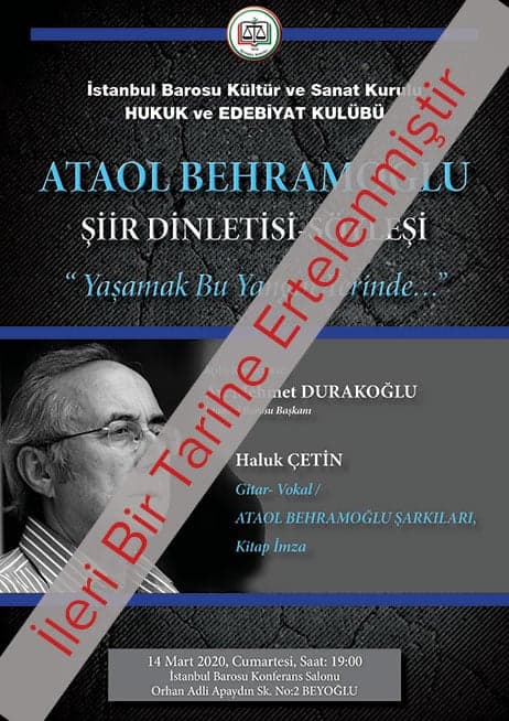 ERTELENDİ: Ataol Behramoğlu Şiir Dinletisi - Söyleşi