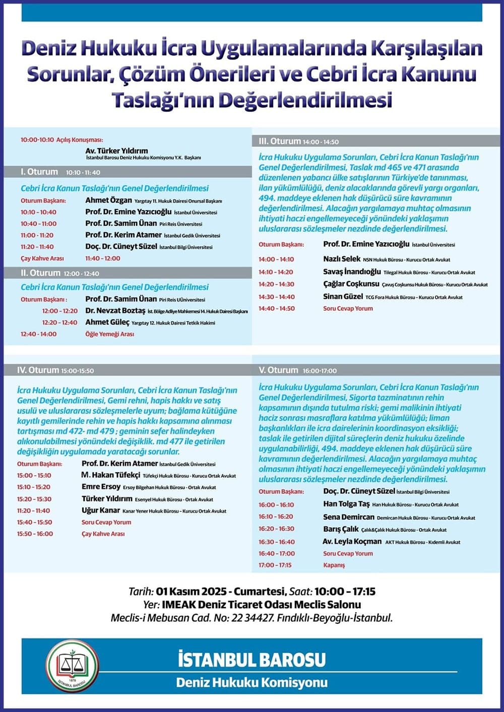Deniz Hukuku İcra Uygulamalarında Karşılaşılan Sorunlar, Çözüm Önerileri ve Cebri İcra Kanunu Taslağı'nın Değerlendirilmesi