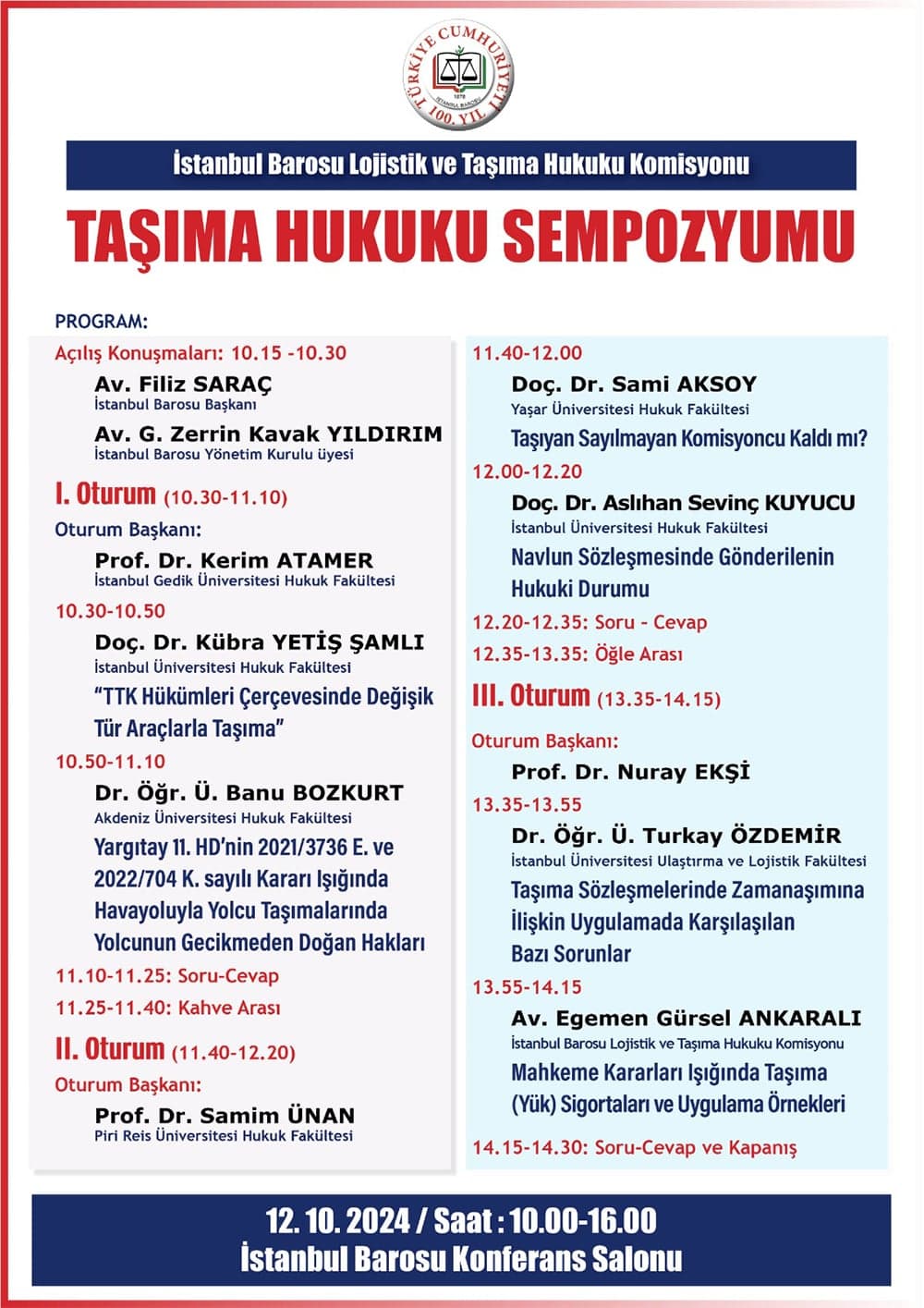 Taşıma Hukuku Sempozyumu