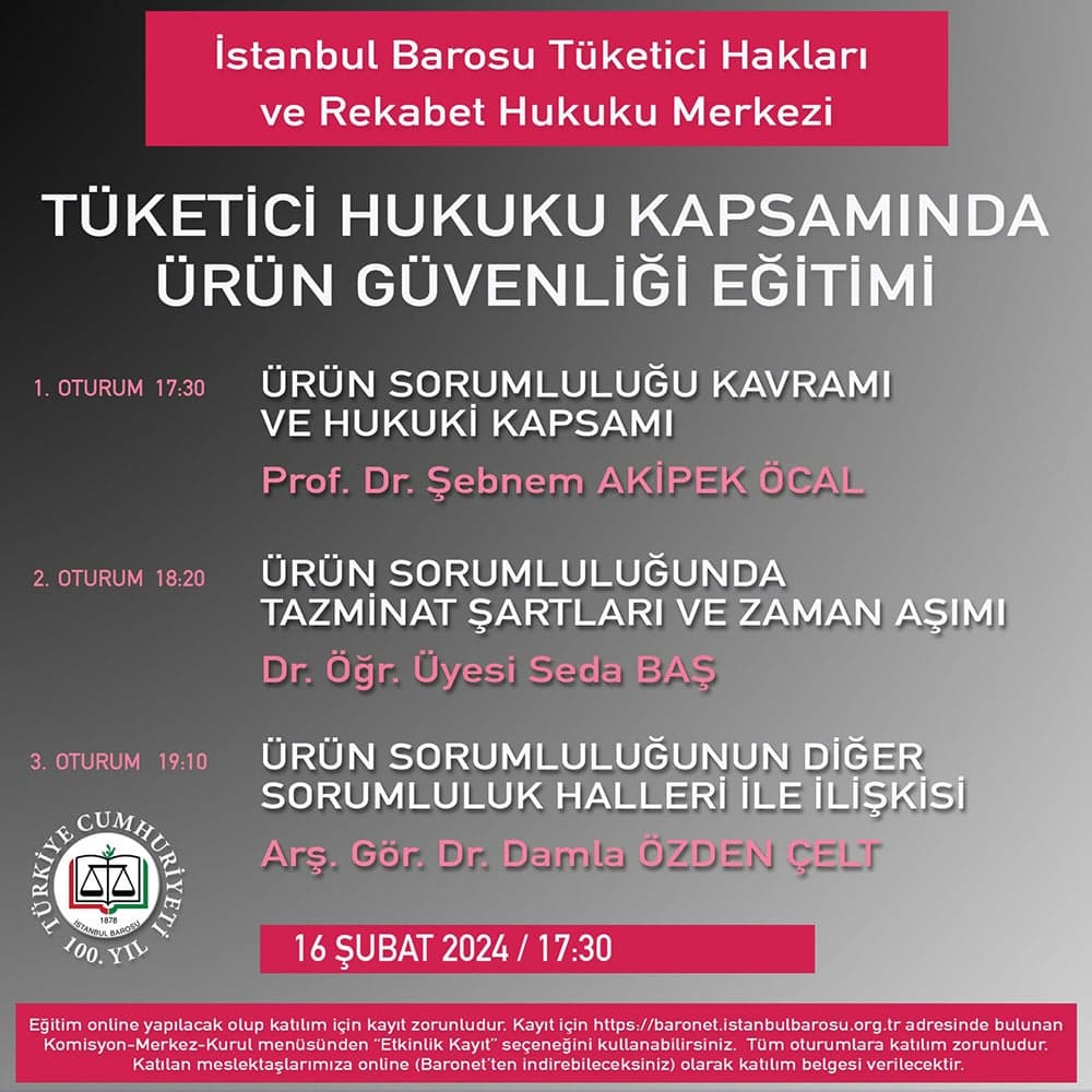 Tüketici Hukuku Kapsamında Ürün Güvenliği Eğitimi 