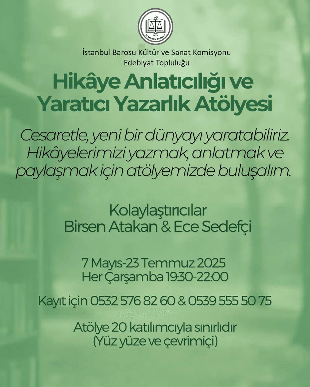 Hikaye Anlatıcılığı ve Yaratıcı Yazarlık Atölyesi