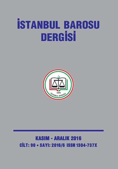 İstanbul Barosu Dergisi 2016-6 Kasım-Aralık Sayısı Çıktı