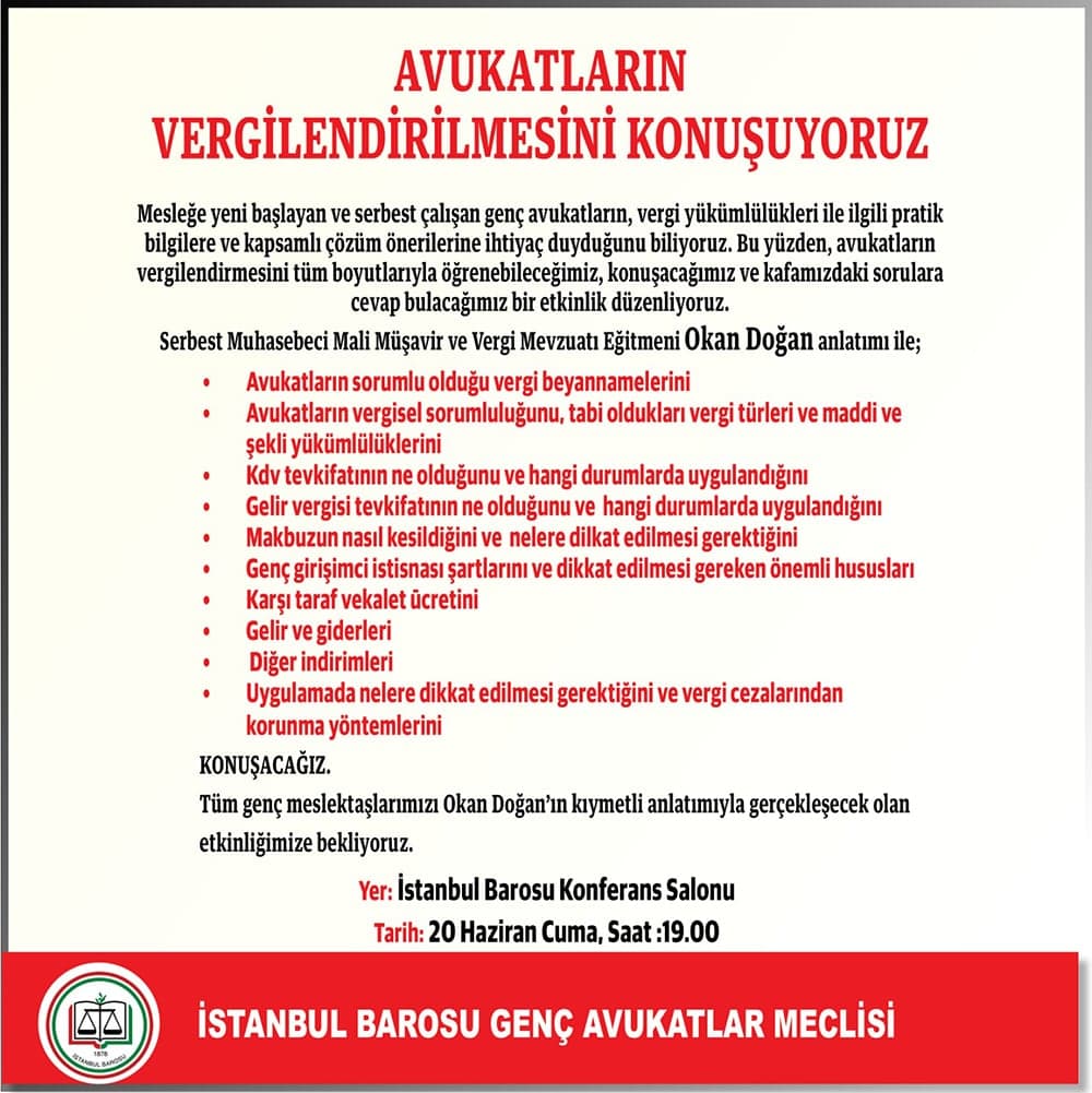 Avukatların Vergilendirilmesini Konuşuyoruz