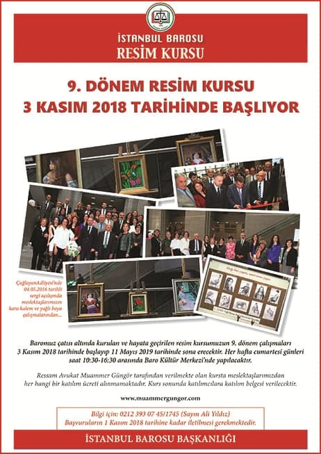 9. Dönem Resim Kursları Ekim Ayında Başlıyor