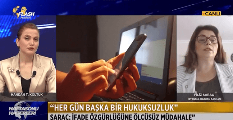 İstanbul Barosu Başkanı Av. Filiz Saraç, Flash TV Ana Haber'e Konuk Oldu