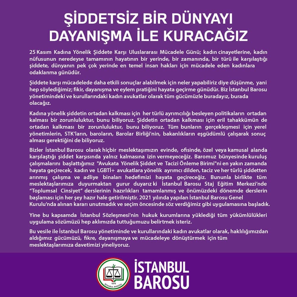 Şiddetsiz Bir Dünyayı Dayanışma ile Kuracağız