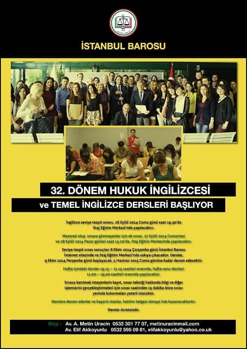 32. Dönem Hukuk İngilizcesi Ve Temel İngilizce Dersleri Başlıyor

