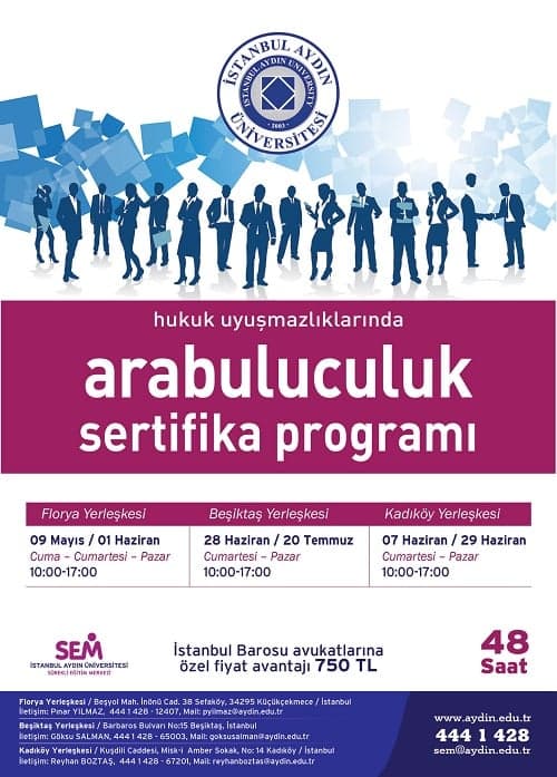 Hukuk Uyuşmazlığında Arabuluculuk Sertifika Programı
