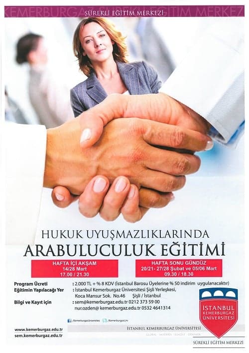 Hukuk Uyuşmazlıklarında Arabuluculuk Eğitimi