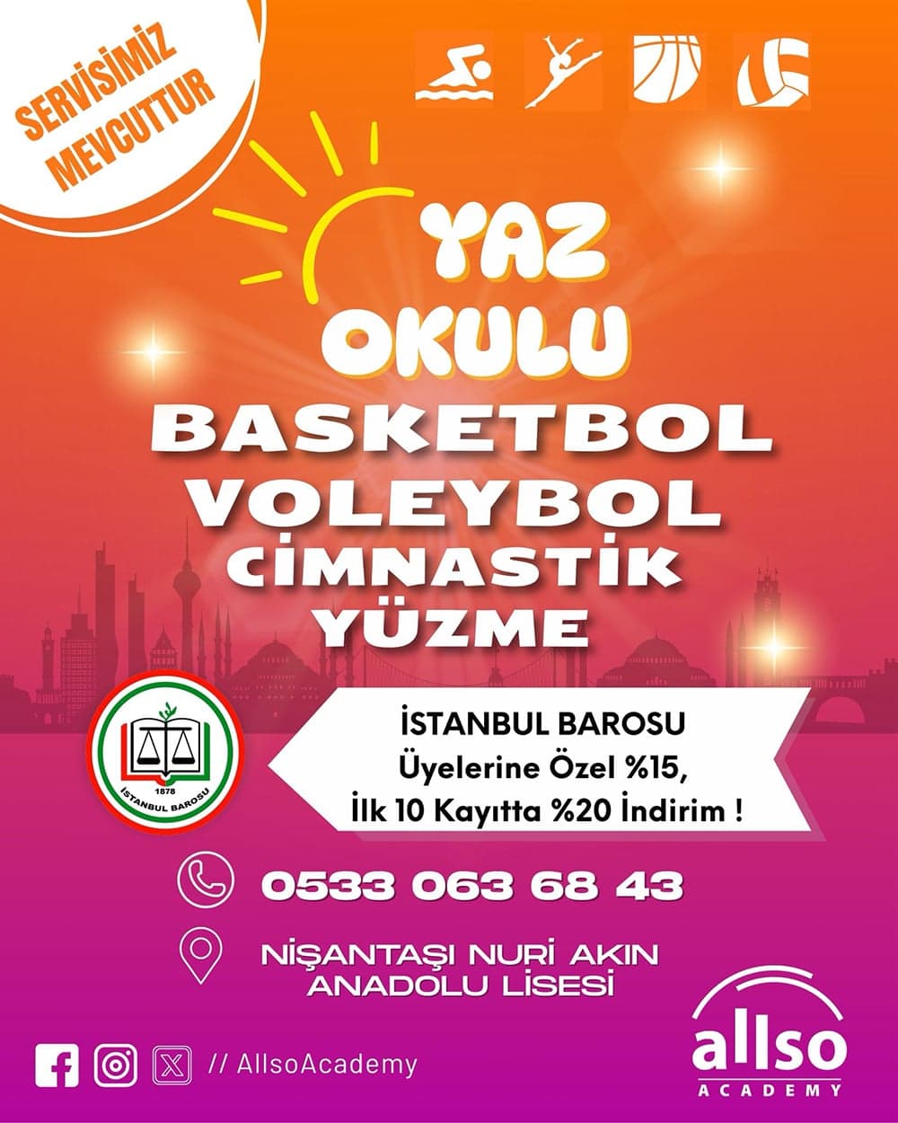 İstanbul Barosu Üyelerine Özel Yaz Okulu Fırsatı!