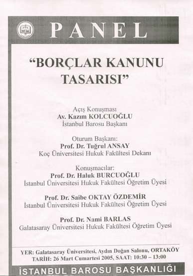 “Borçlar Kanunu Tasarısı”