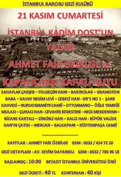İstanbul Kadim Dost'un Yazarı Ahmet Faik Özbilge İle Kapalı Çarşı Kapalı Kutu