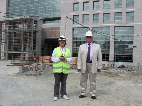 İstanbul Barosu Başkanı Av. Muammer Aydın Çağlayan Adliyesi İnşaatında İncelemelerde Bulundu