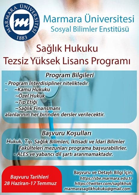 Sağlık Hukuku Tezsiz Yüksek Lisans Programı
