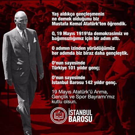 19 Mayıs Atatürk’ü Anma, Gençlik ve Spor Bayramı'mız Kutlu Olsun