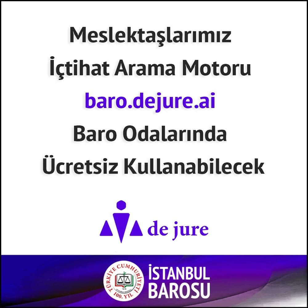 Meslektaşlarımız İçtihat Arama Motoru baro.dejure.ai Baro Odalarında Ücretsiz Kullanabilecek