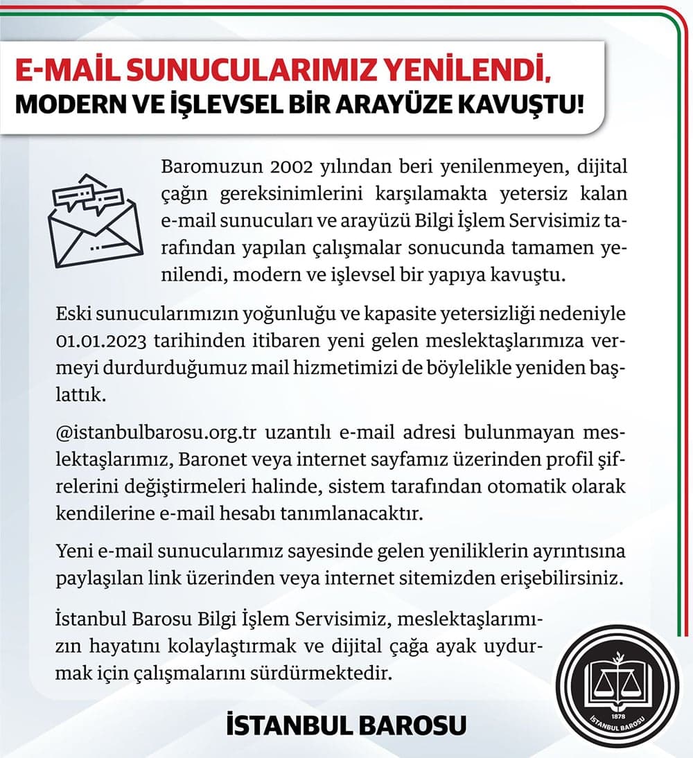 E-Mail Sunucularımız Yenilendi, Modern ve İşlevsel Bir Arayüze Kavuştu!