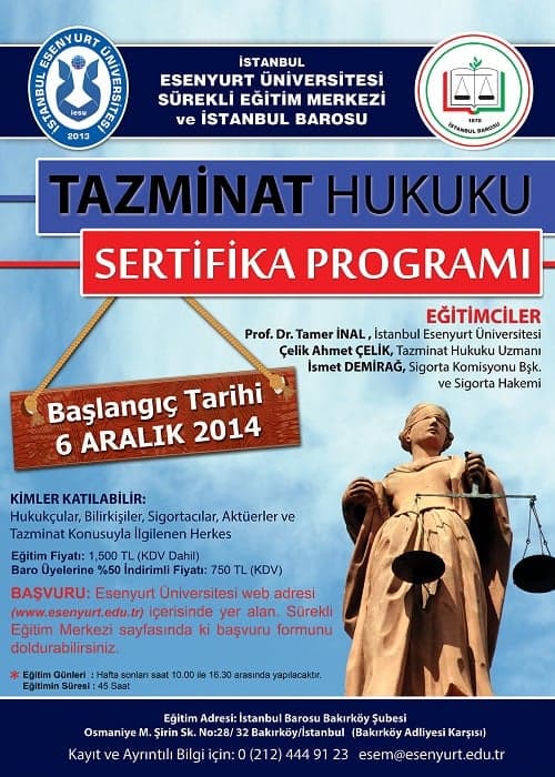 Tazminat Hukuku Sertifika Programı

