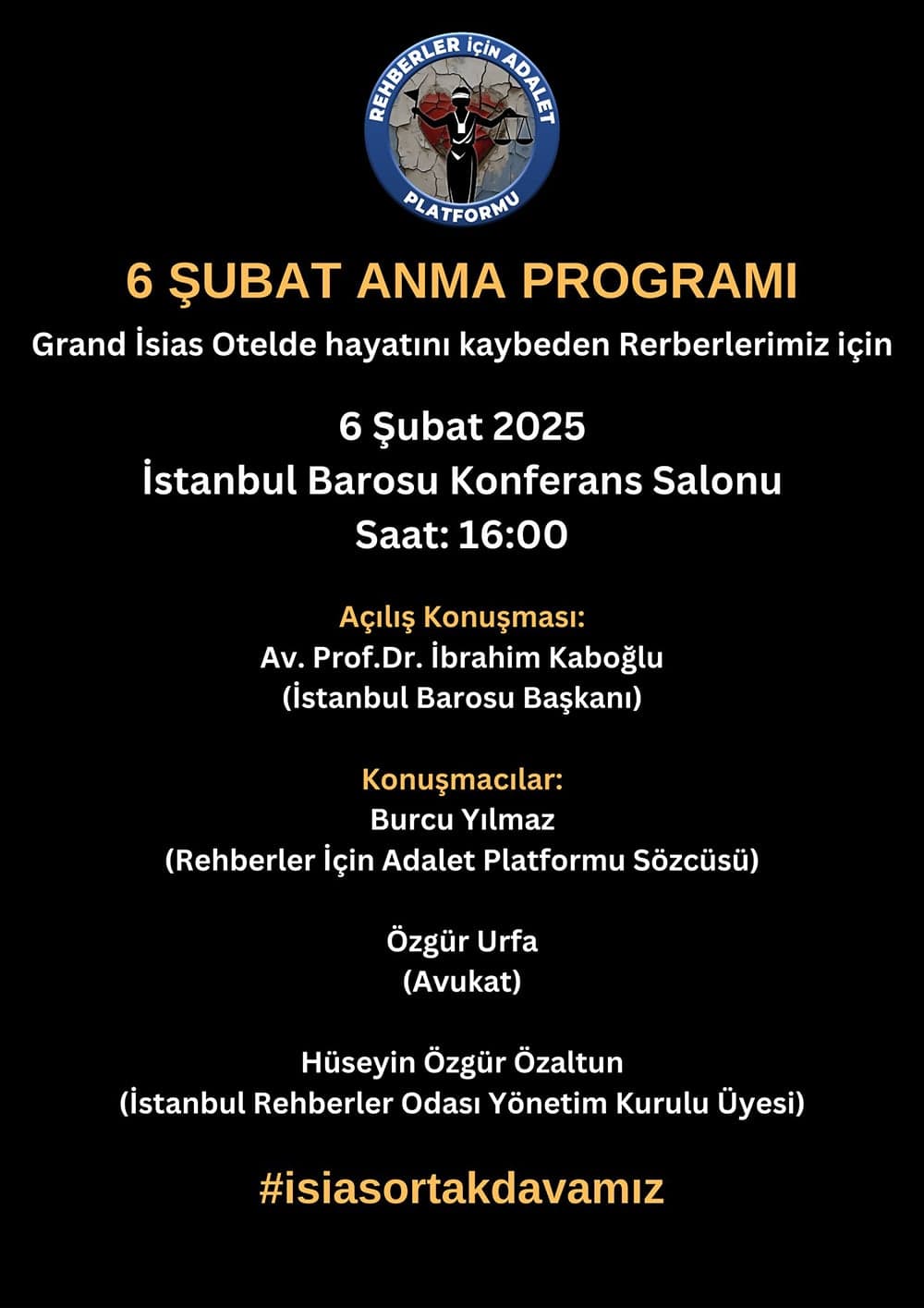 6 Şubat Anma Programı