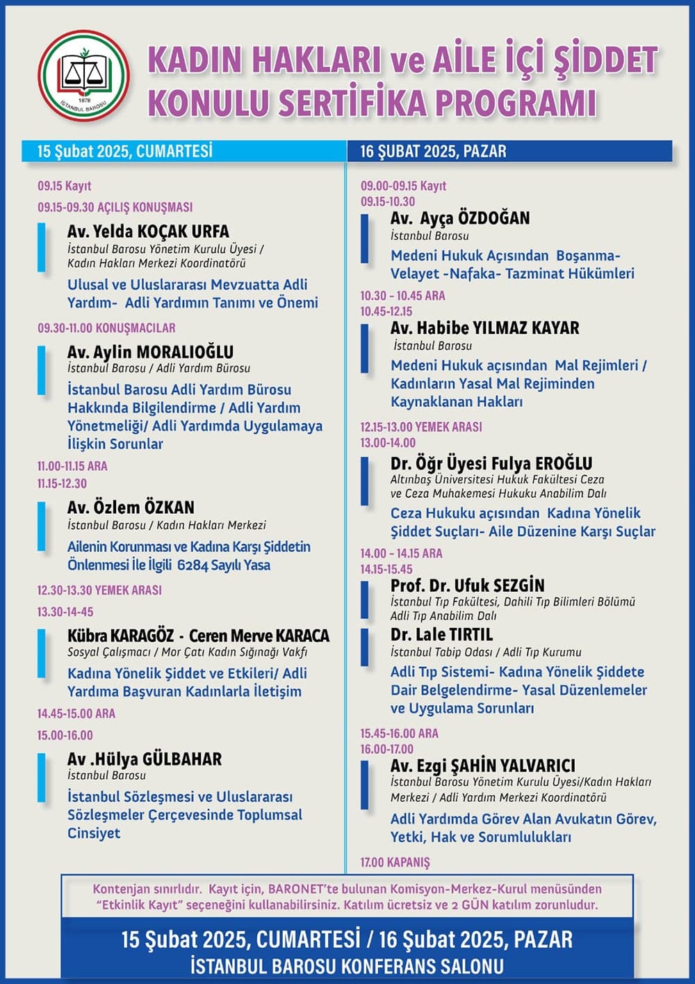 Kadın Hakları ve Aile İçi Şiddetle Mücadele Sertifika Programı