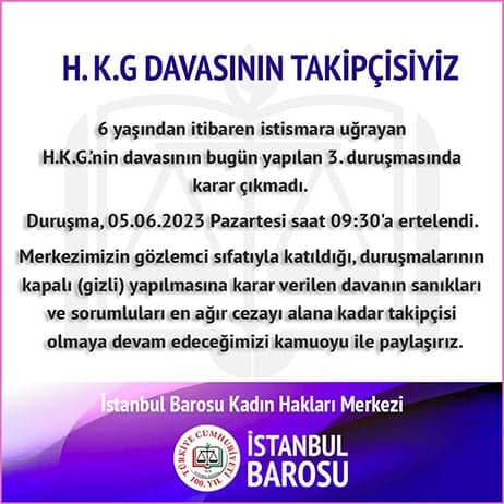 H.K.G. Davasının Takipçisiyiz