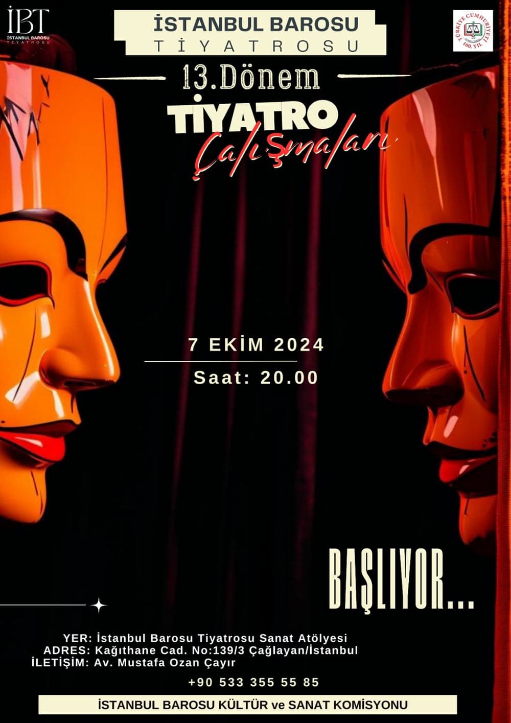 İstanbul Barosu Tiyatrosu 13.Dönem Çalışmaları Başlıyor