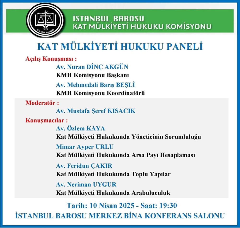 Kat Mülkiyeti Hukuku Paneli