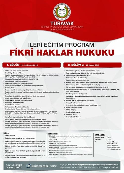 Fikri Haklar Hukuku İleri Eğitim Programı