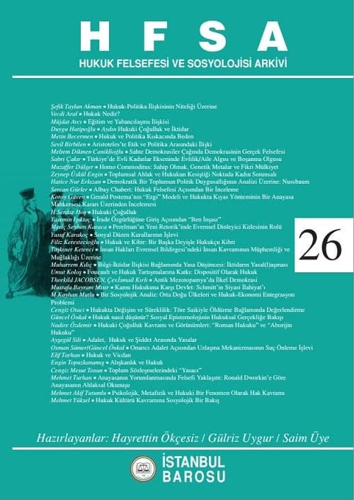 Hukuk Felsefesi Ve Sosyolojisi Arkivi 26 

