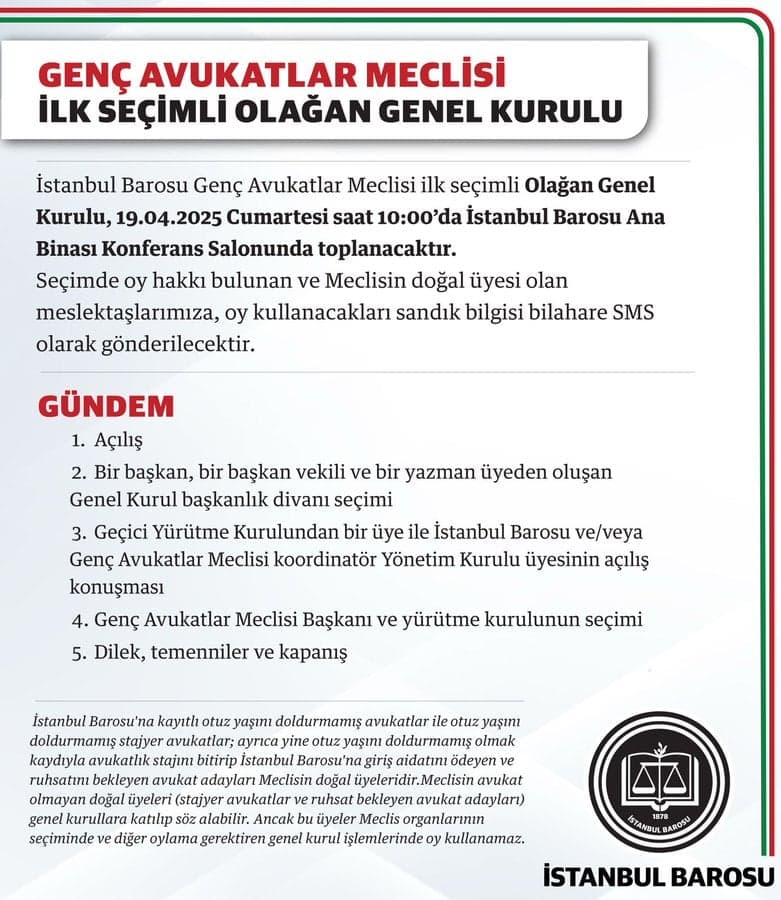 Genç Avukatlar Meclisi İlk Seçimli Olağan Genel Kurulu